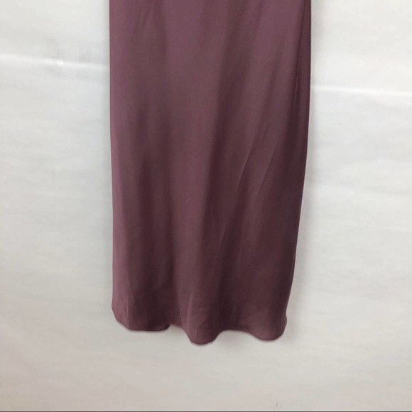 NEW Show‎ Me Your Mumu Verona Cowl Dress Dusty Plum Luxe Satin Size Large - Picture 7 of 10